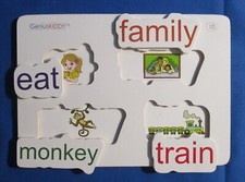 GeniusKiddy Wooden Picture Puzzle Wording Boards Set of 10 Ages 1-3