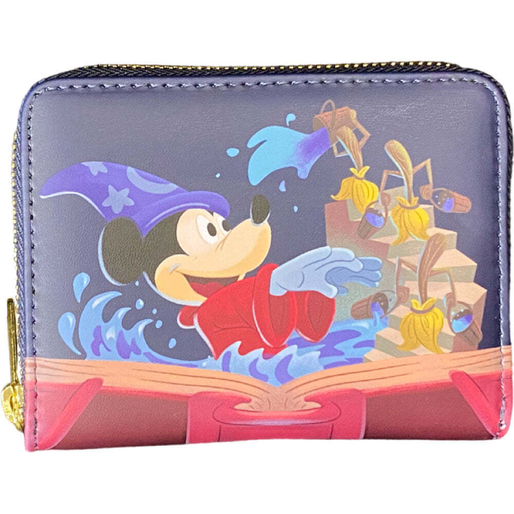 Officially Licensed Loungefly Fantasia Sorcerer Mickey Printed Zip