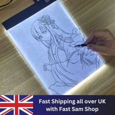 A4 LED Drawing Copy Board Tracing Light Box Ultra-thin Pad Painting Tracing UK