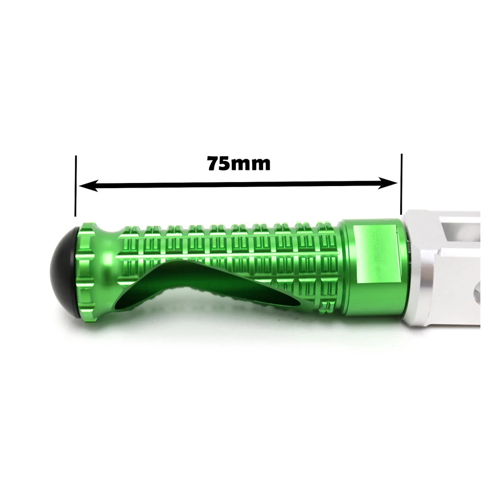 Pedal estriberas delanteras verde MPRO Rider para Kawasaki ER-6N 09-16 15 14 13 12 11 Foto 4 de 4