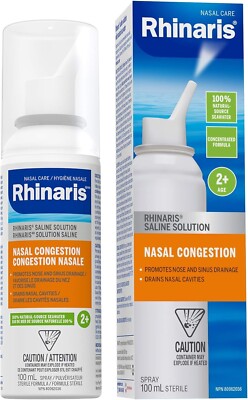 Rhinaris Nasal Congestion Spray 100ml - 100% Natural Source Seawater