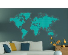 Weltkarte Wandaufkleber Wandbilder Wandtattoo