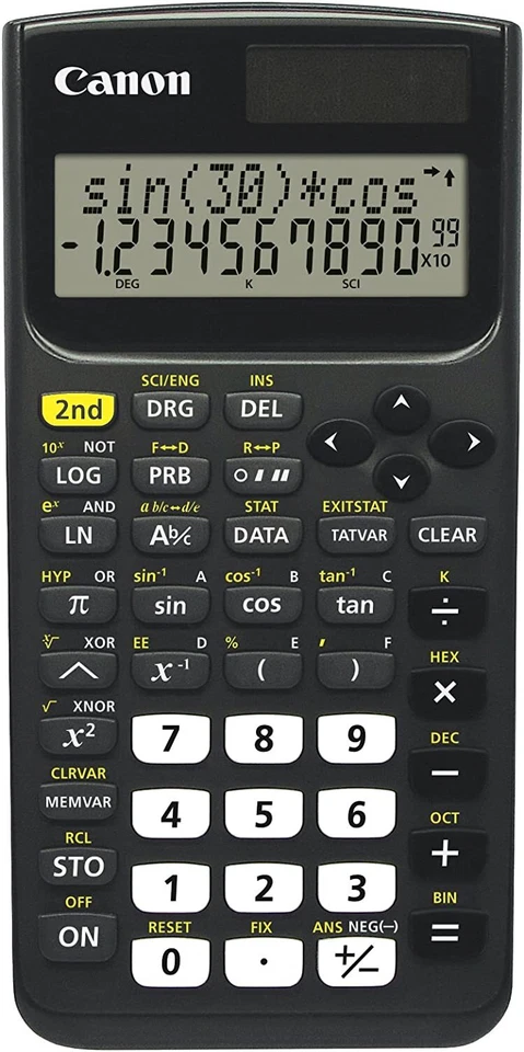CANON Scientific/Engineering Solar Calculator 2-Line Display for School/Business - Image 3 of 4