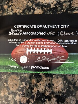 Gant UFC Signé Renzo Gracie Avec Certificat D'Authenticité - Occasion