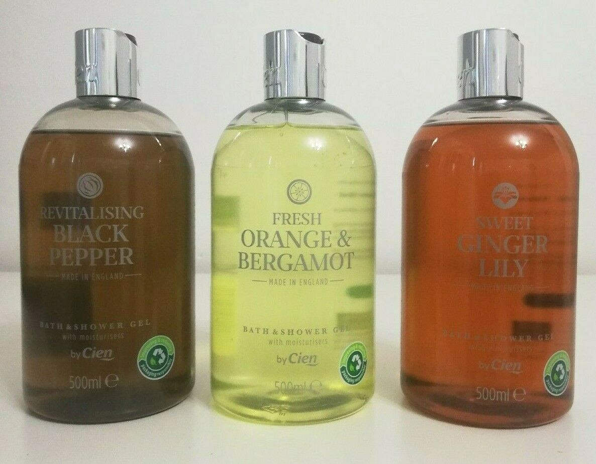 Luxury Bath & Shower Gel Cien Orange & Bergamot Black Pepper Gingerlily