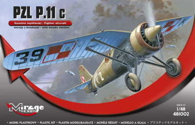 MIRAGE 481002 1:48 Fighter Aircraft PZL P.11c [with bombs version] 
