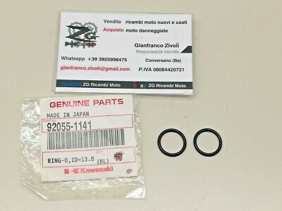 【ｉｄ】 92055-1141 Originale Kawasaki x2 anello o ring carter ID: 13,8 ZX