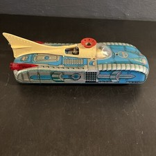 Battery Operated Tin Space Ship - Floating Ball, Light, Movement - Working