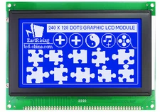 Low-Cost 240128 240x128 Graphic LCD Display Module Blue White Color