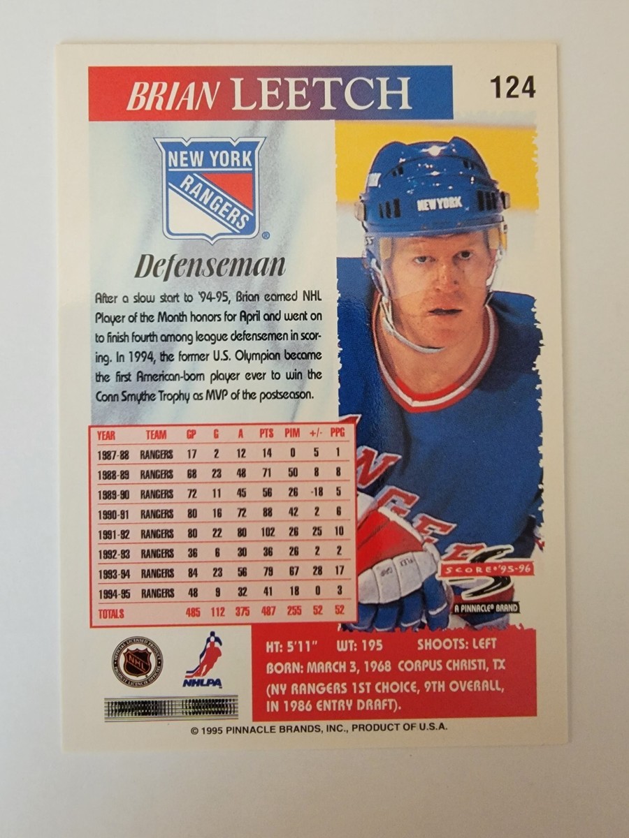 1995-96 Score New York Rangers Hockey Card #124 Brian Leetch | eBay