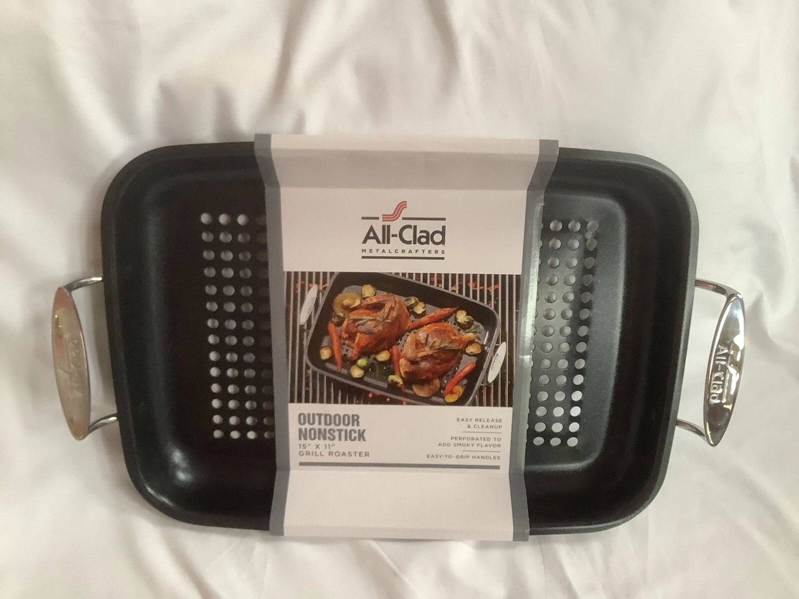 All Clad Outdoor Roaster, 15 In. x 11 In, Nonstick New