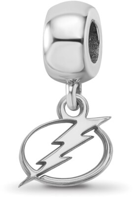 Sterling Silber NHL Tampa Bay Lightning X-Small Hänger Perle Charm von LogoArt