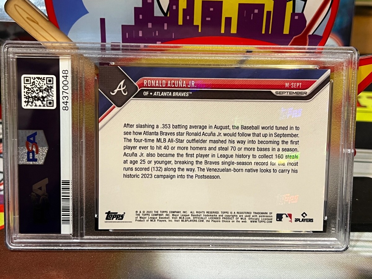 PSA 10 RONALD ACUNA JR. 2023 Topps Now ATLANTA BRAVES GEM