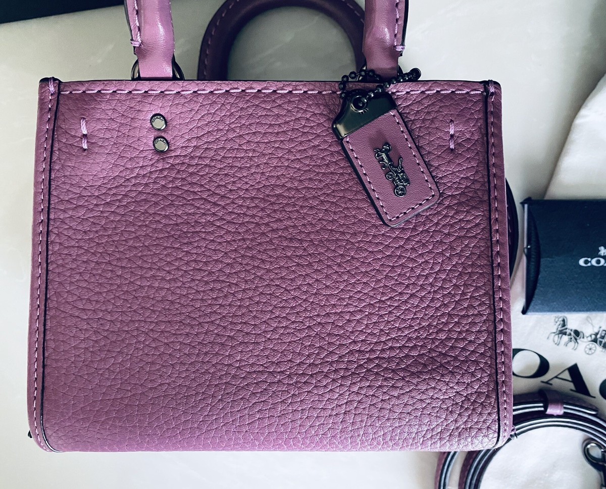 COACH PRIMROSE GLOVETANNED PEBBLE LEATHER MINI 17 ROGUE 22876 EUC