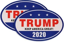 2 Magnetic Trump 2020 Keep America Great Decal Car Bumper Stickers 4X6 Inch