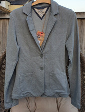 Mantaray Fabulous Light & Darker Grey Jersey Blazer Jacket Bnwt £40 Size 10