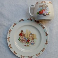 Royal Doulton Bunnykins Fine Bone China Mug and Plate Set