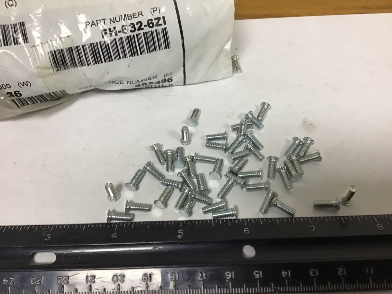 New Qty (100) PEM FH-632-6ZI Clinch Studs, 3/8” Long