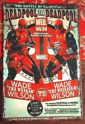 ''DEADPOOL vs DEADPOOL'' BLECHSCHILD / WANDDEKO * FILM * MARVEL * COMIC * NEU