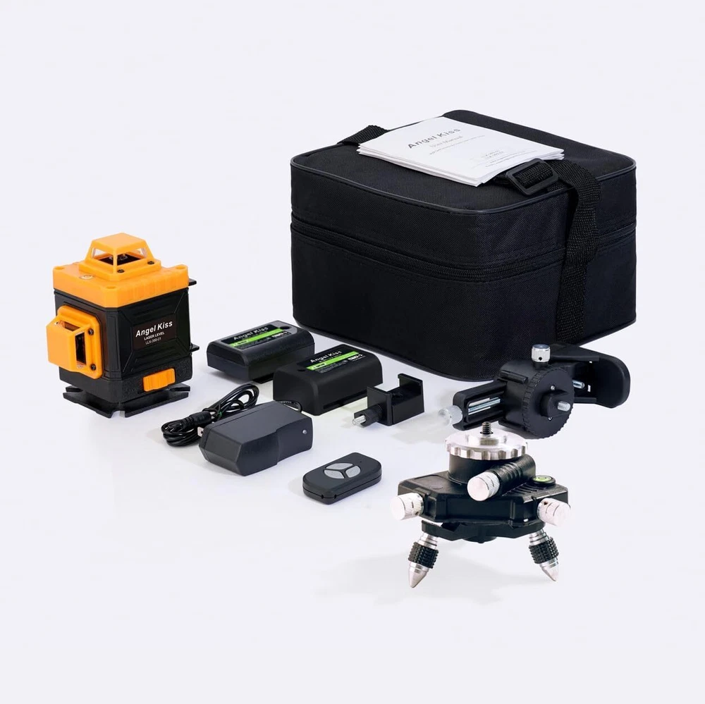 Self-Leveling 4x360° Green Laser Level with Cross Line for 100ft DIY Projects