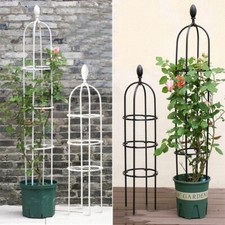 90-180CM Garden Obelisk Climbing Plant Support Frame Trellis Iron+ABS Supports