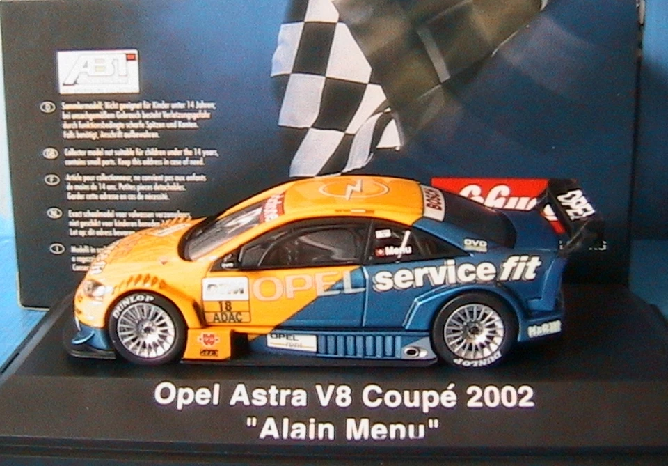 OPEL ASTRA V8 COUPE #18 DEUTSCHE TOURING WAGEN 2002 ALAIN MENU SCHUCO 04805 1:43 - Photo 1/1