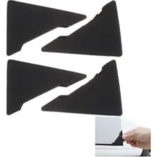 4PCS Car Door Edge Guards: Black Silicone Door Corner Protector, Anti-Collision