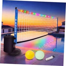 Pool Volleyball Net Set with 2 Pool Volleyballs, Heavy Duty Pool Volleyball