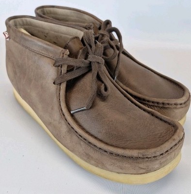 Clarks Men s Stinson Hi Wallabees Leather Boots Brown 11 High Top Chukka Shoes