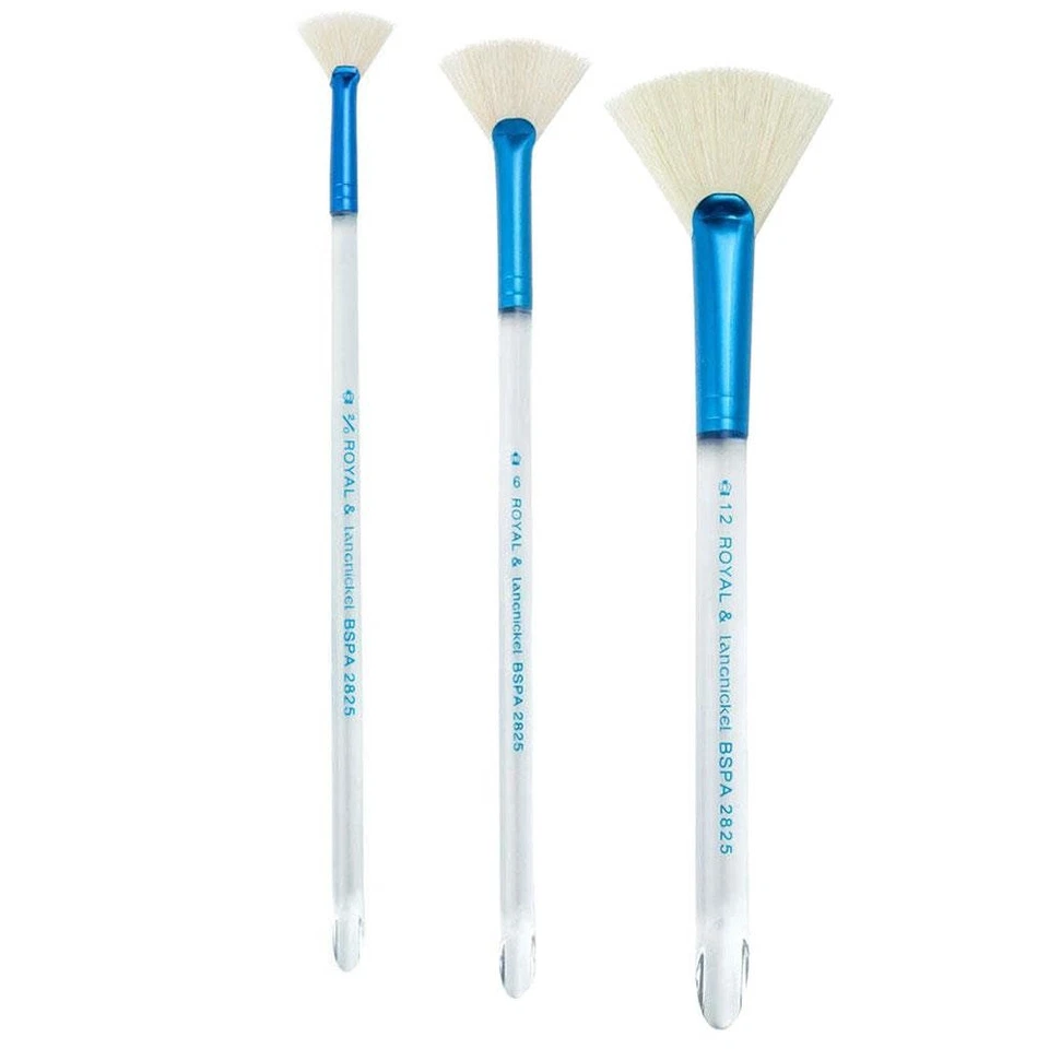 Royal & Langnickel BSPA2825 Bristle Fan Paint Brushes