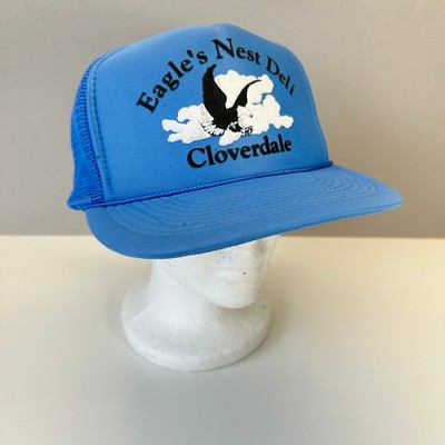 Vintage Eagle s Nest Deli Cloverdale Trucker Hat Mesh Blue Otto Restaurant