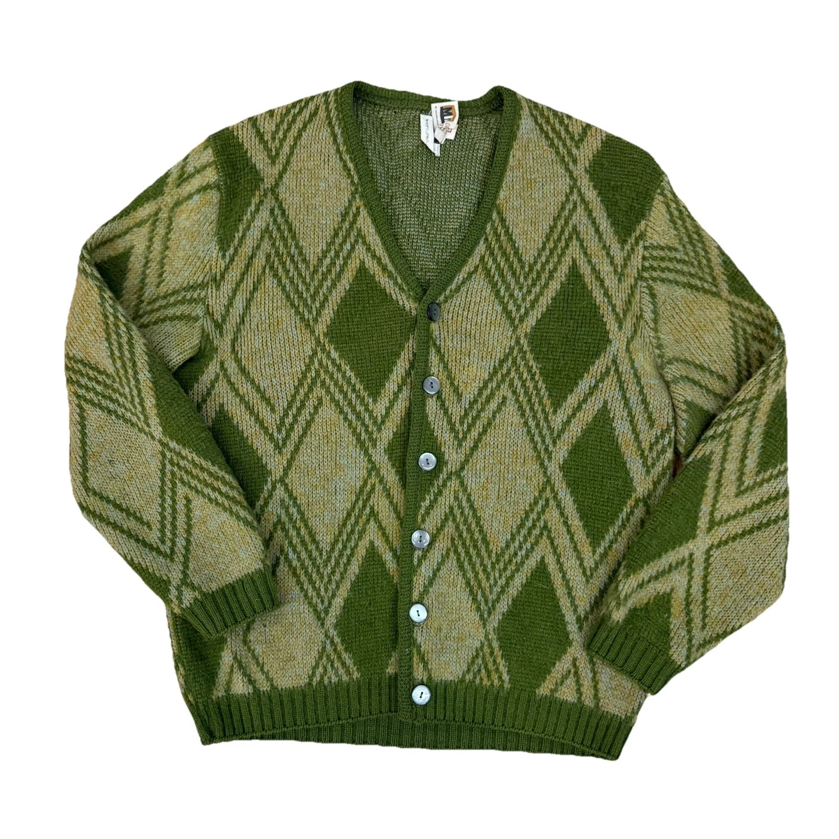 トップス vintage mohair cardigan 60s 70s Vintage 60s 70s Mohair Cardigan Sweater Mens Medium Kurt Cobain