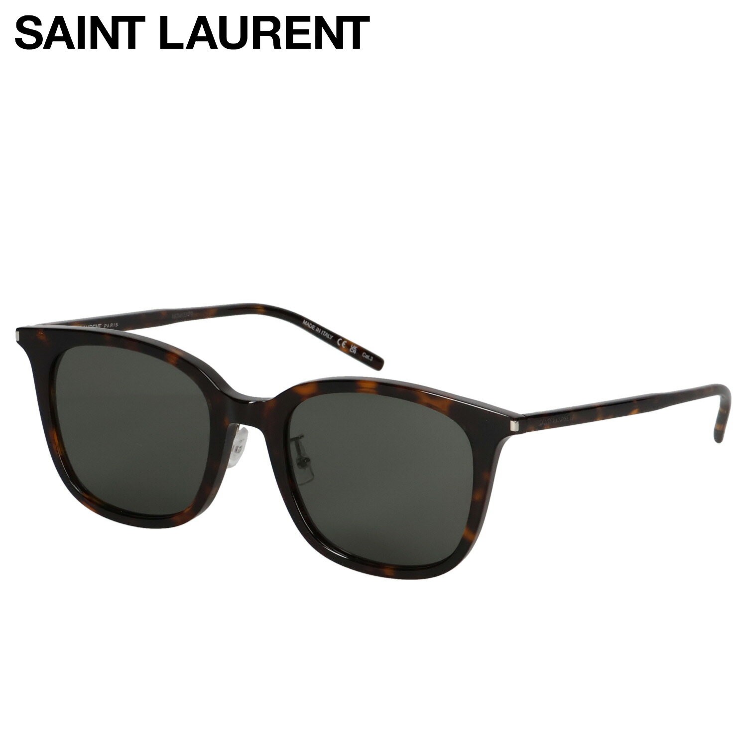 Occhiali da sole Saint Laurent uomo donna protezione UV vestibilità asiatica marrone SL489K 002