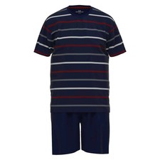 G tzburg Men's Pajamas - Cotton, Round Neck, Stripes, Short