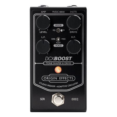 Origin Effects DCX Boost Tone Shaper/Drive Effects Pedal, Black Edition