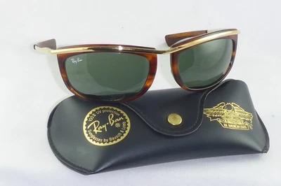 Mint! Vintage Ray Ban Olympian I B&L  USA Bausch & Lomb Wrap   Rare  Harley case - Bild 1 von 4