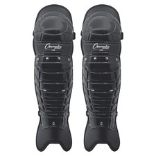 Champion Sports Umpire Leg Guards: Single Knee Umpire s Shin 16.5"L, Black