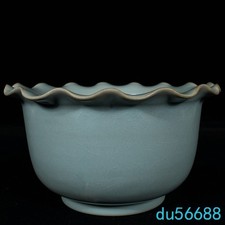 7"China Song Dynasty Ru Kiln Porcelain  Dynasty palace Tea cup Bowl Bowls Statue