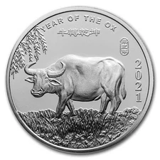 1 oz Silver Round - APMEX (2021 Year of the Ox)