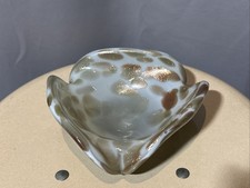 Vintage Murano Glass Bowl, 2.5"x6"x6" Hand Blown Art Glass