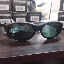 Cocoons Sunglasses Slimline C602G S Fit Over Rx Glass Matted Black/Gray NewinBox