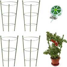 4 Pack Tomato Cage for Garden Plant Support, 18 Inches Small Tomato Cages Tomato