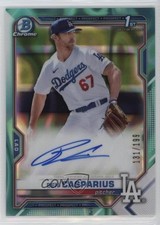 2021 Bowman Draft Chrome Pick Aqua Lava Refractor /199 Ben Casparius Auto 1t6k