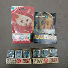 Vtg NOS GE Magicubes General Electric 3 Cubes 12 Flashes per box. Lot Of 4 PKGS