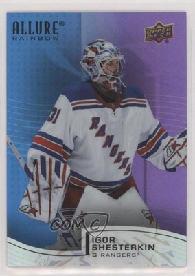 2021-22 Upper Deck Allure Rainbow Blue Purple 51/199 Igor Shesterkin #R-70 1t19