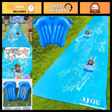 Extra Long 30ft Slip n Slide for Kids  Adults, Inflatable Water Slide with Body