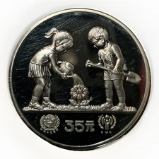 1979 Silver Proof - China Year of the Child ~ 35 Yuan Unicef Silver Proof
