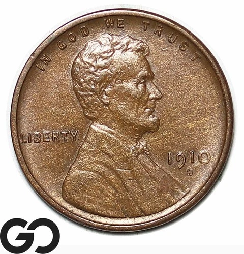 1910-S Lincoln Cent Wheat Penny, Chocolate Brown, Gem BU++ Better Date