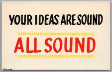 Your Ideas Are Sound All Sound Pun Signed Humor c1959 Postcard Art