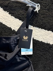 Wacoal Black Satin Bra 38C Full Coverage Comfort Underwire NWT $65 Retail